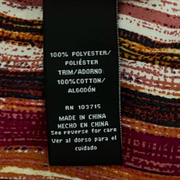 ZAC AND RACHEL 1XL Blouse perpendicular Stripes with Adjustable Sleeves - Picture 8 of 9